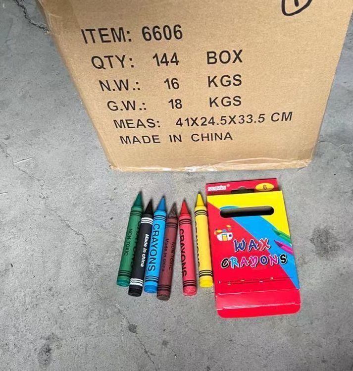 Wax Crayons — 6 Colours at Umar Buba Bobbo Bookshop, Kano